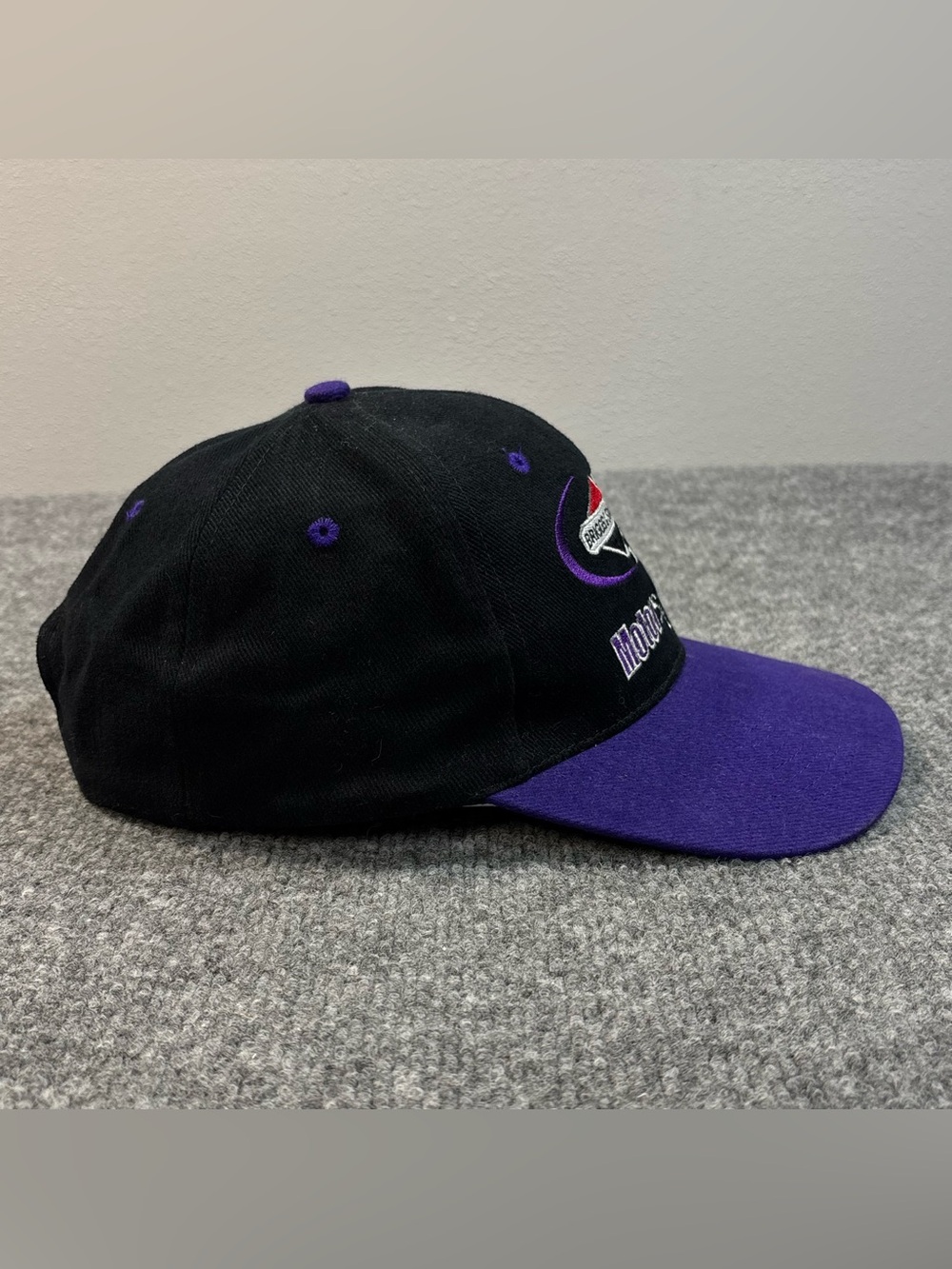 Briggs & Stratton Motorsports Hat Vintage Snapback Cap Black Purple Racing 90s - Picture 9 of 13